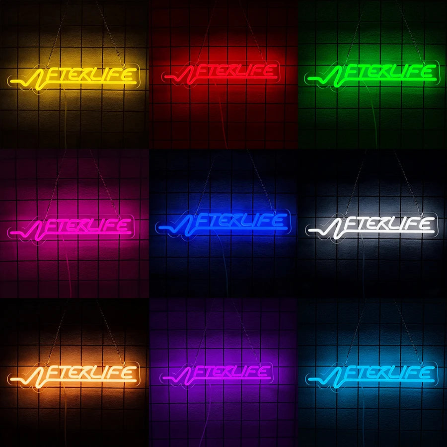 Cyberpunk Neon Sign Game LED Sign for Wall Decor Shooting Games Neon Light for Gaming Room Man Cave Bedroom Gifts for Teen Boys