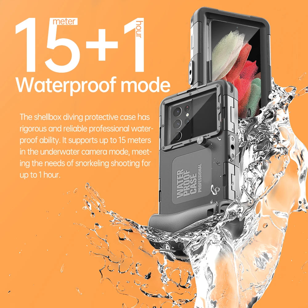 IP68 Professional Waterproof Diving Phone Case, 6.9-inch Universal, Compatible with Apple, Samsung, Google, Huawei, Xiaomi, Vivo