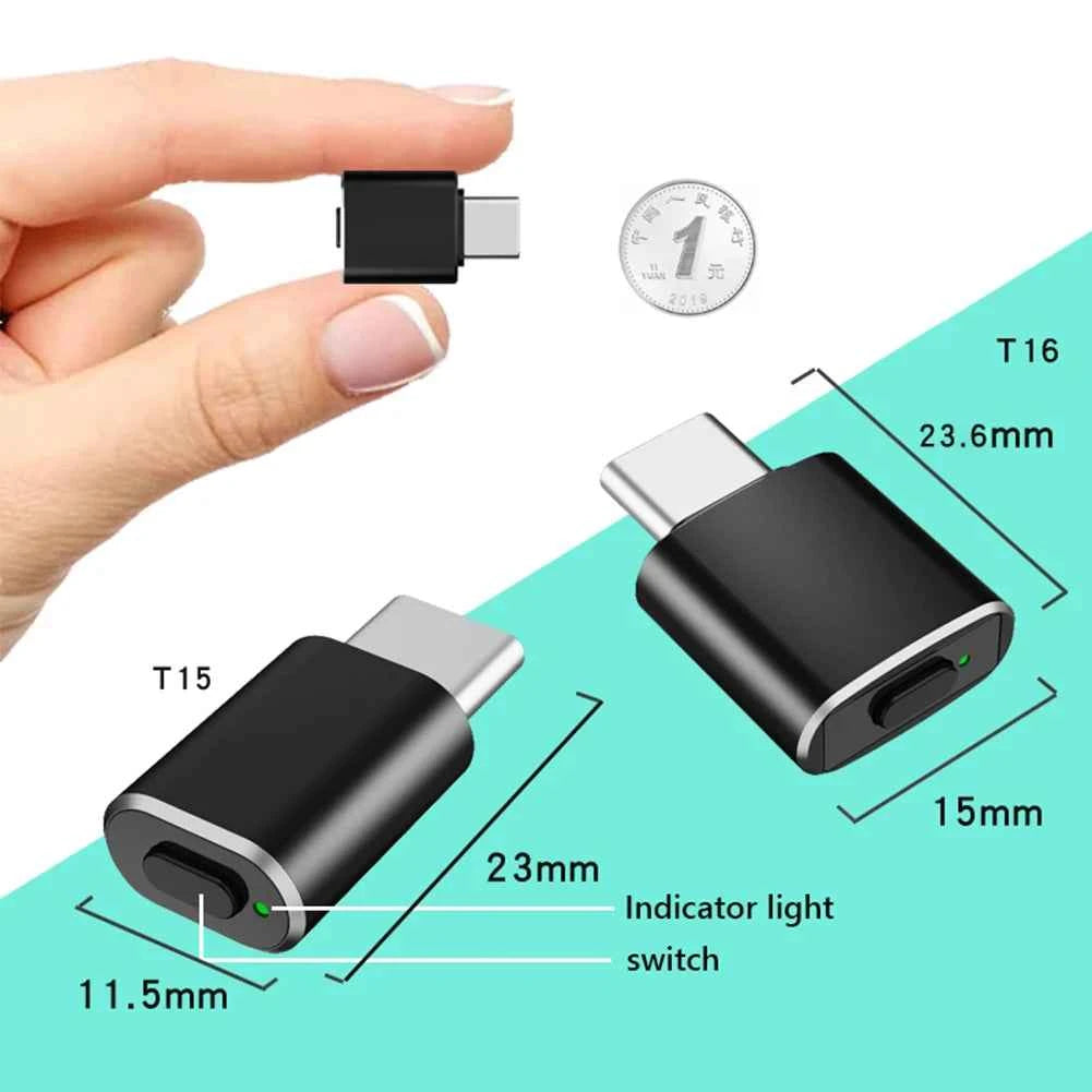 Mouse Jiggler USB Type-C Undetectable Automatic Mover With Switch Button for PC Laptop Keeps Computer Awake Simulate Mouse