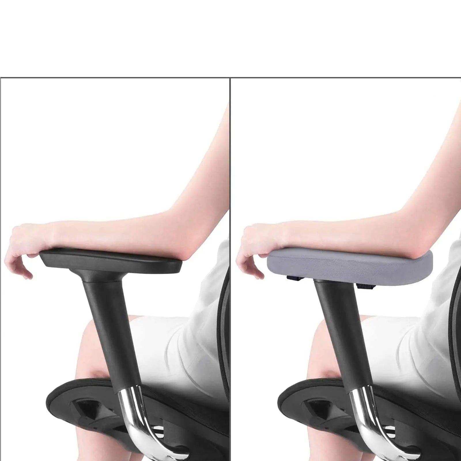 2 Pcs Office Chair Arm Pads,Soft PU Sponge Arm Rest for Desk Chair Gaming Chair,Arm Rest Cover Elbow Support,Removable Cleaning