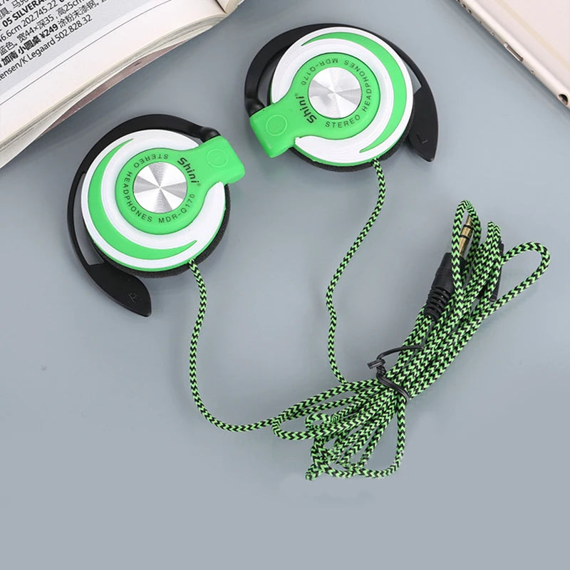 3.5mm Wired Headphones Ear Hook Heavy Bass Headset Adjustable  Earphones Running Sports Music Earphone for Phone