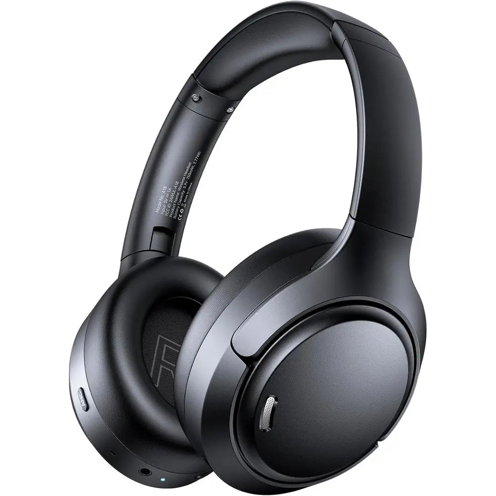 Extended Playtime Hybrid Noise Cancelling Over-Ear Bluetooth Headphones with 6 ENC Mics and Hi-Res Audio