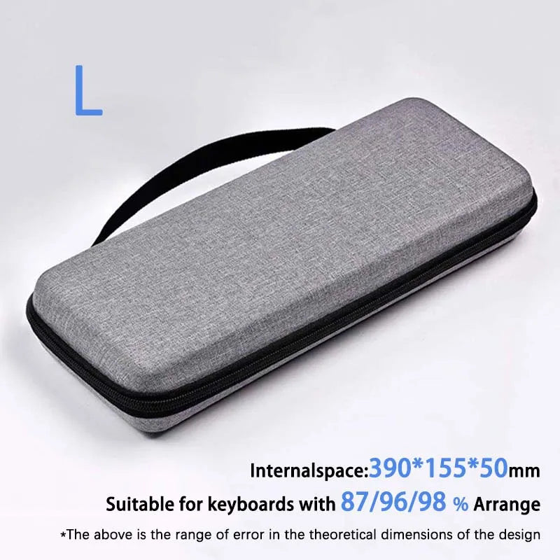 Dustproof Water-Resistant Mechanical Keyboard Case Storage Bag - EVA Hard Shell Fits 61/68/75%/TKL/98%/Full-Size Keyboards