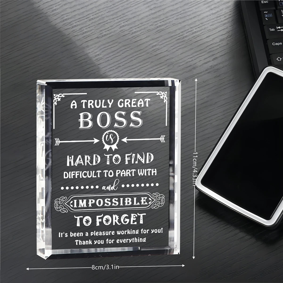 Great Appreciation Gifts for Best Boss Lady Desk Decoration Paperweight Present for Boss Day Leaving Retirement Birthday