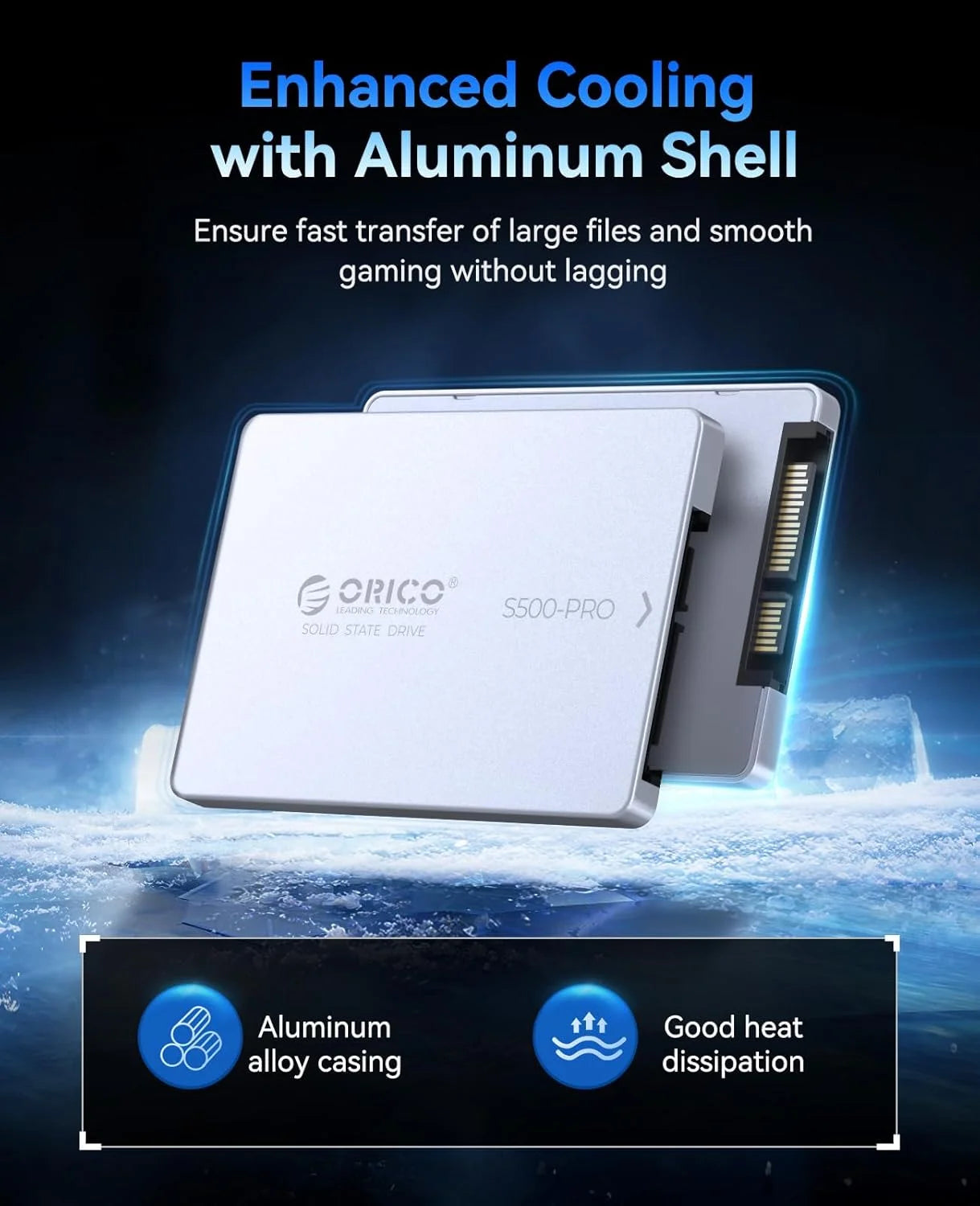 ORICO SATA III SSD 2.5” Internal Solid State Drive Aluminum NAND 1TB 4TB UP to 550MB/s for Upgrade PC Laptop Desktops S500PRO - WinSupport Tech