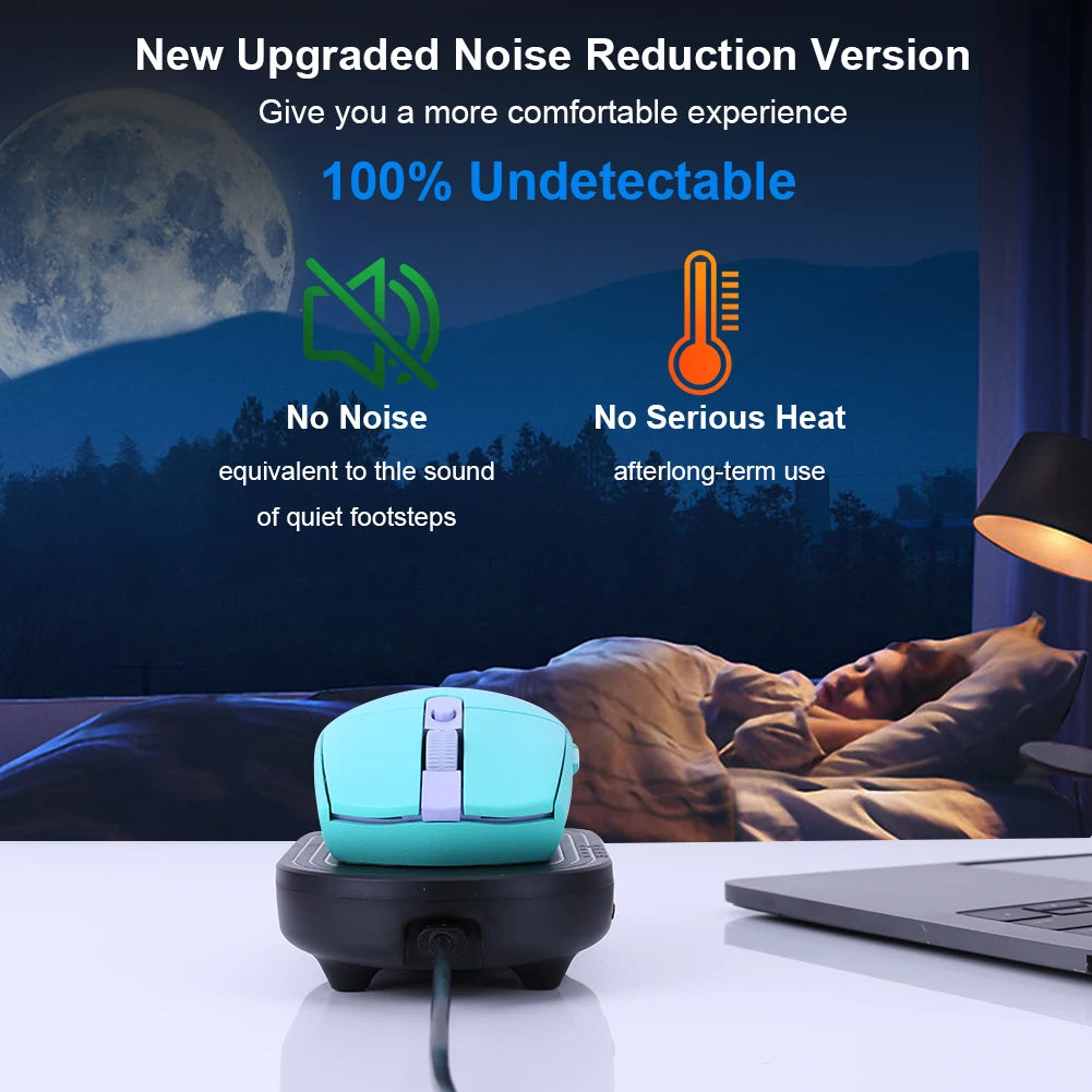 Mouse Jiggler Undetectable Mouse Mover Virtual Automatic Move Wiggle Shaker Simulator with ON/OFF Switch for Computer Awakening