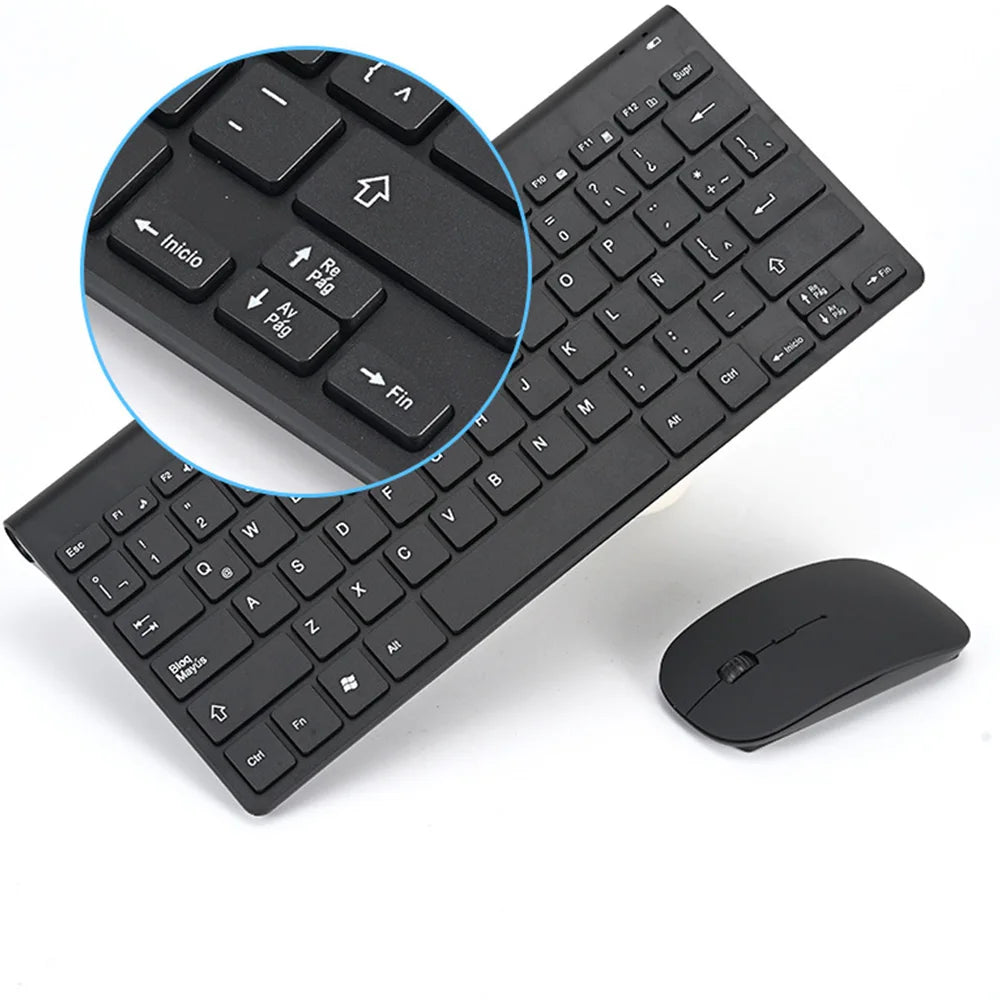 Hot Spanish Keyboard Wireless Mouse For Game PC Player TV Spanish Keyboard and Mouse Set 78Keys Gaming Keyboard Dropshipping