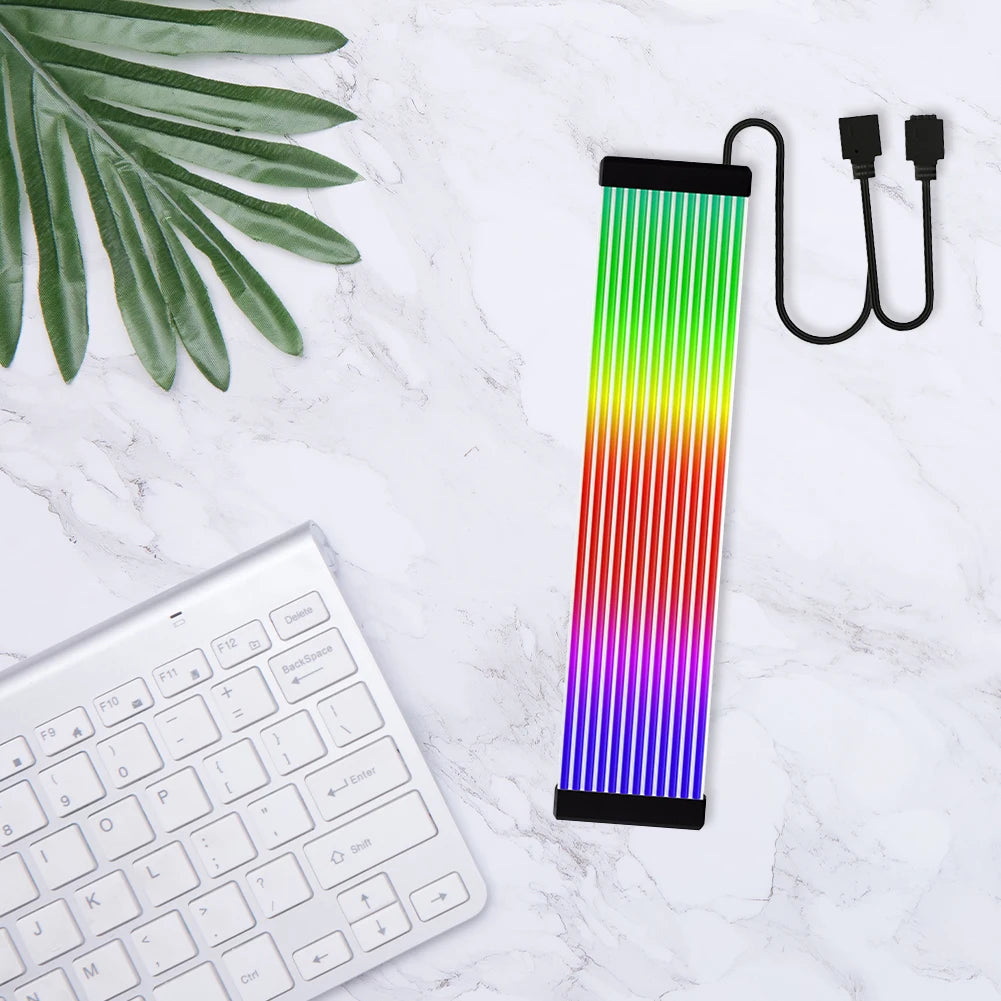 5V 3Pin ARGB Sync PC Cables 8Pin 24Pin PSU RGB Cable Extensions Flexible LED Strip Light DIY Kit for Computer Power Supply