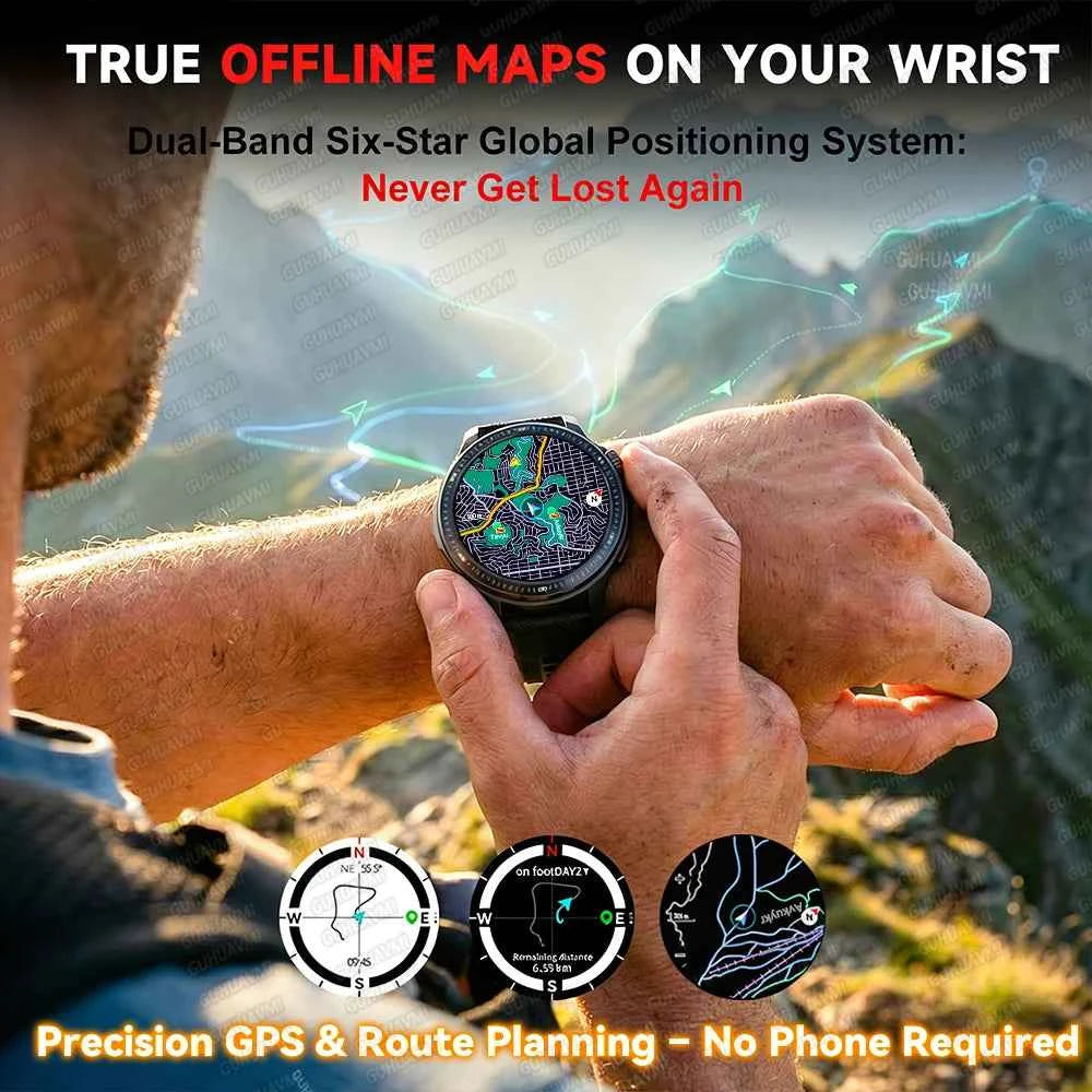 NEW GPS Offline Maps Smart Watch 1.43