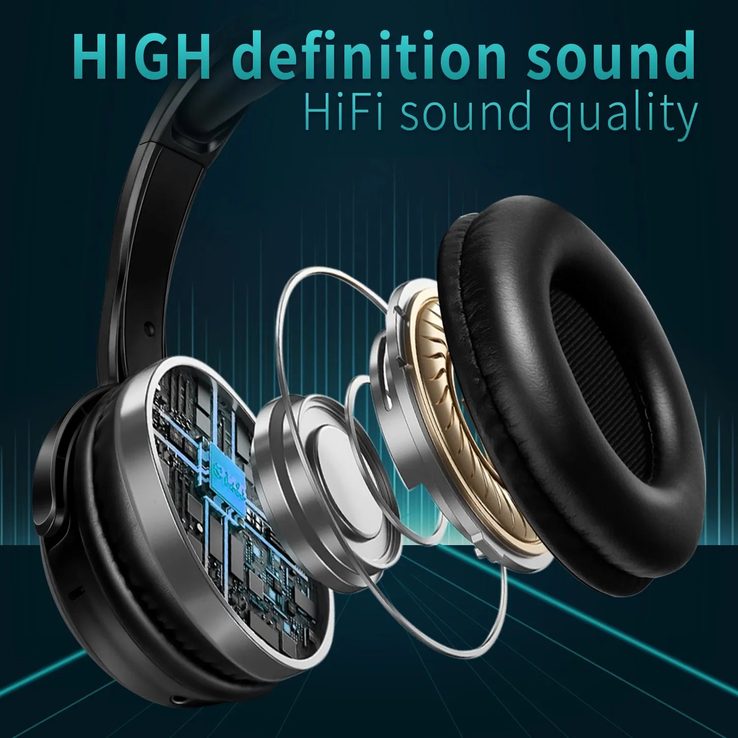 Silent Disco Headphones LED transmitter for Quiet Events,Party,Meeting,Yoga