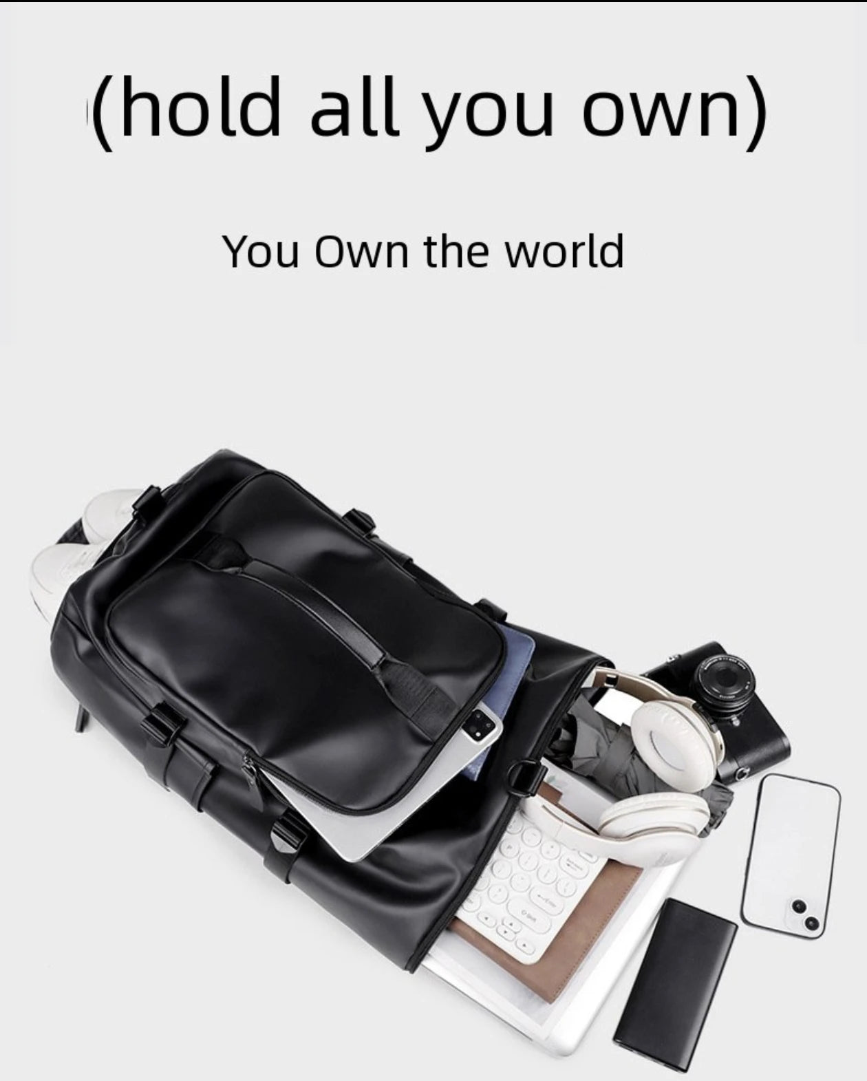 Travel backpack, large carry on bag with shoe compartment approved by the airline, 17 inch laptop backpack, business work fitnes