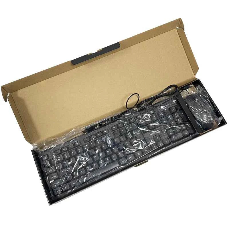MANMU Office Keyboard And Mouse Combo Set Gaming Wired Mouse For Computer
