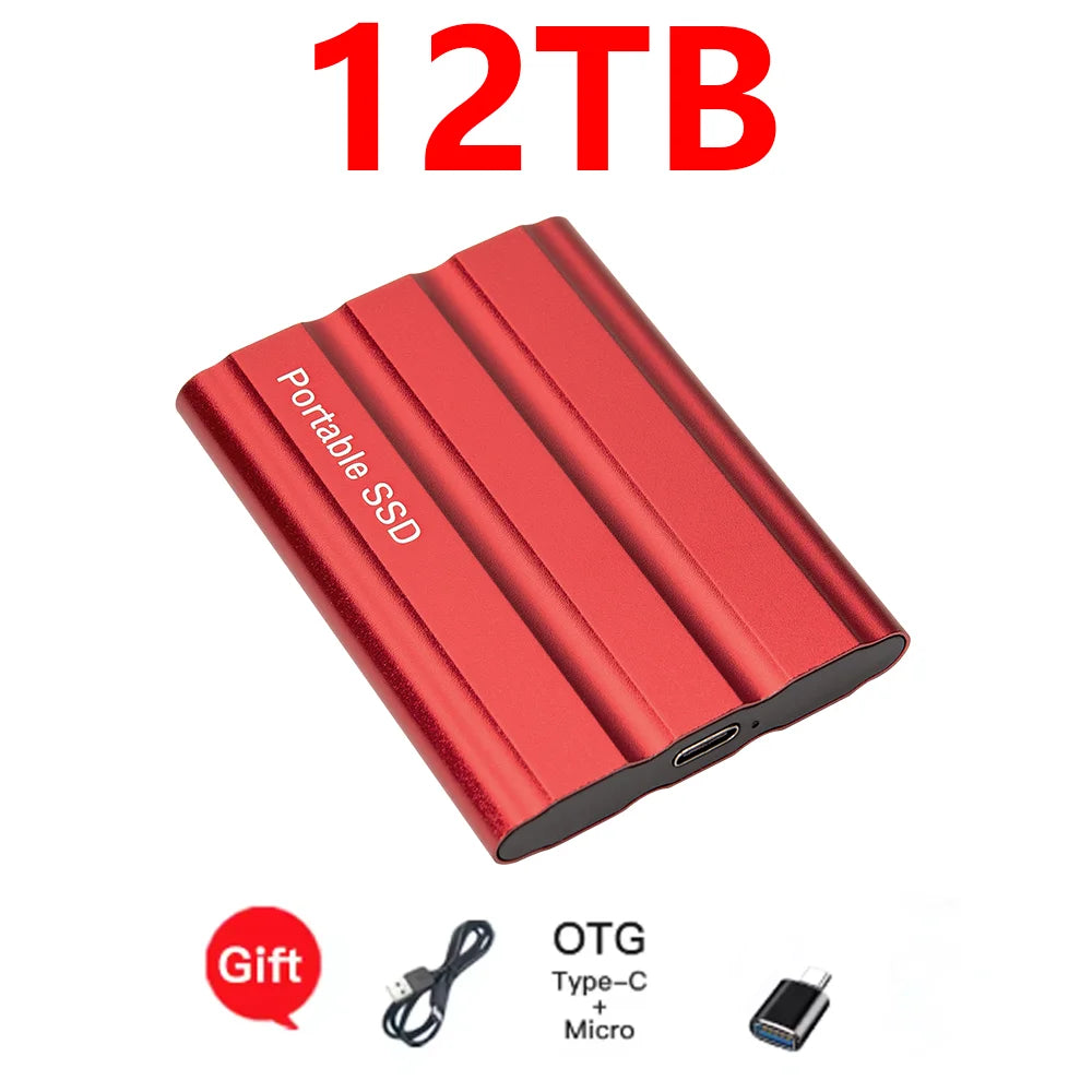 Reliable Slim Storage Device Portable External SSD 1TB 4TB 16TB 128TB High Speed for Notebook Laptop PC Usage