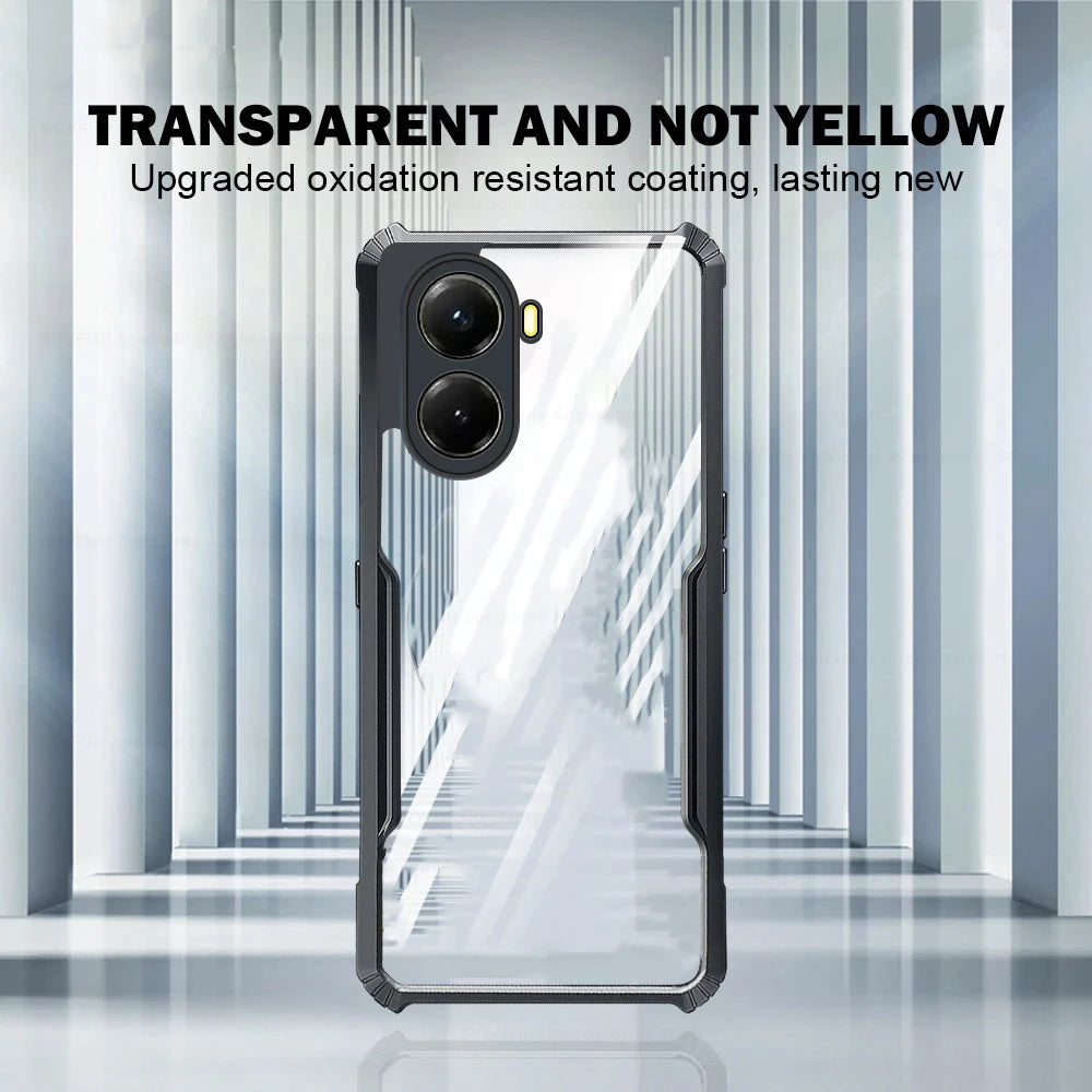Clear Acrylic TPU Shockproof Armor Case for Xiaomi Poco X7/X7 Pro/X8 Pro Max Phone Cover Protective Shell