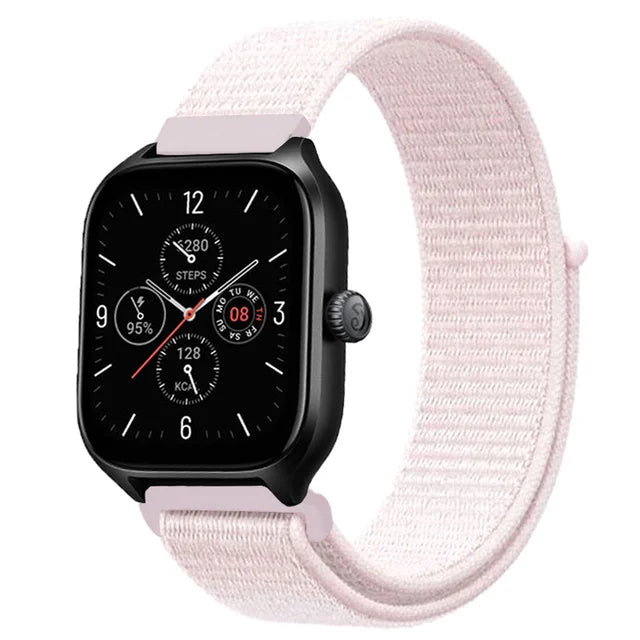 20mm 22mm Nylon Loop Strap for Amazfit GTR 42 47mm/GTR2/2e/3/3 Pro/4/GTS/GTS2/mini/3/4 Bracelet for Amazfit Bip-U-S/Stratos 2 2S