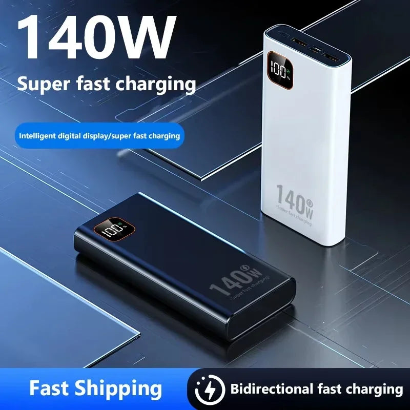 Lenovo 140W 500000mAh Ultra Capacity Junp Starter Super Fast Charging CCC Portable Battery Charger For IPhone Samsung 2026 New