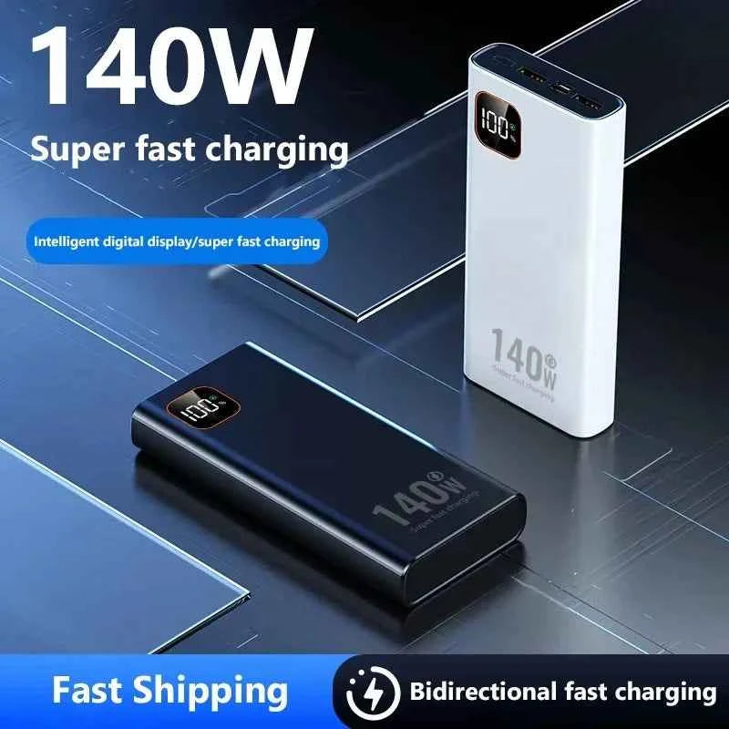 Lenovo 140W 500000mAh Ultra Capacity Junp Starter Super Fast Charging CCC Portable Battery Charger For IPhone Samsung 2026 New