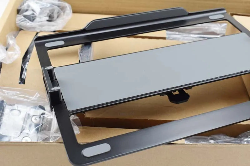 OL-3L Aluminum Silver Ergonomics 10'-17' Desk Laptop Stand 32' Monitor Desktop Bracket Computer Mount Full Motion Column Bar