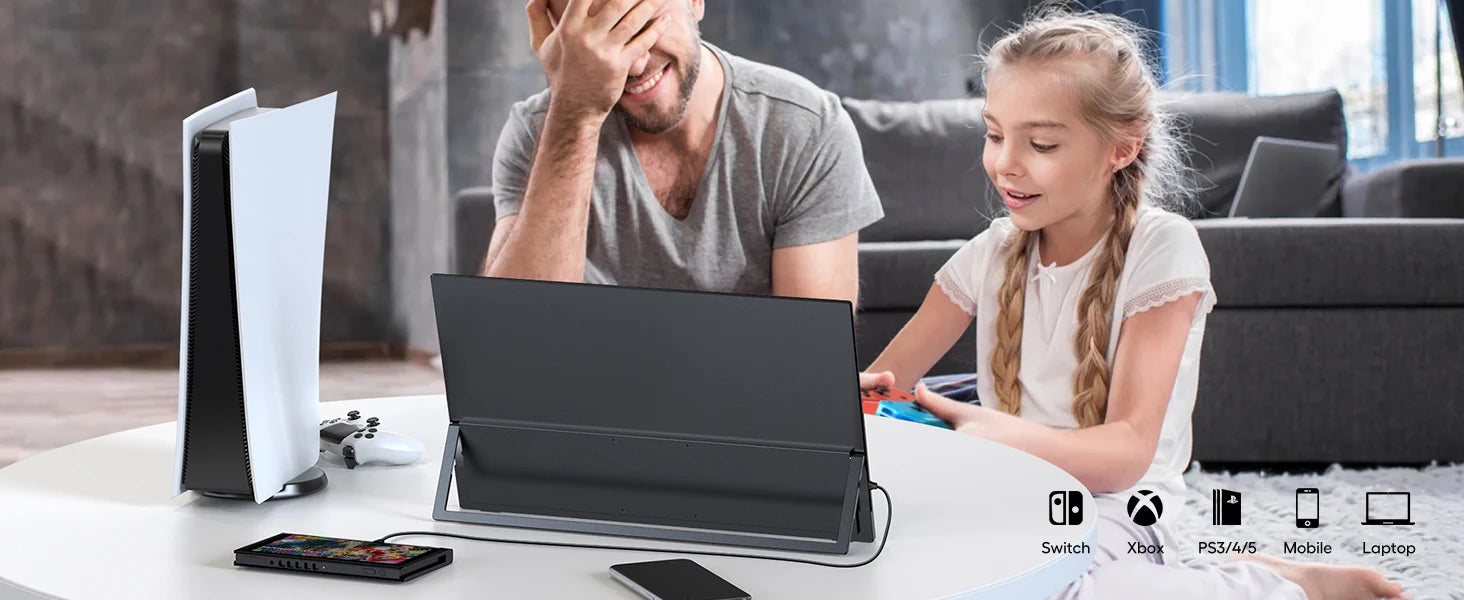 UPERFECT Touchscreen 18.5' 120Hz Portable Monitor 1080P 100% SRGB IPS External Touch Gaming Display for Desktop Laptop Mini PC