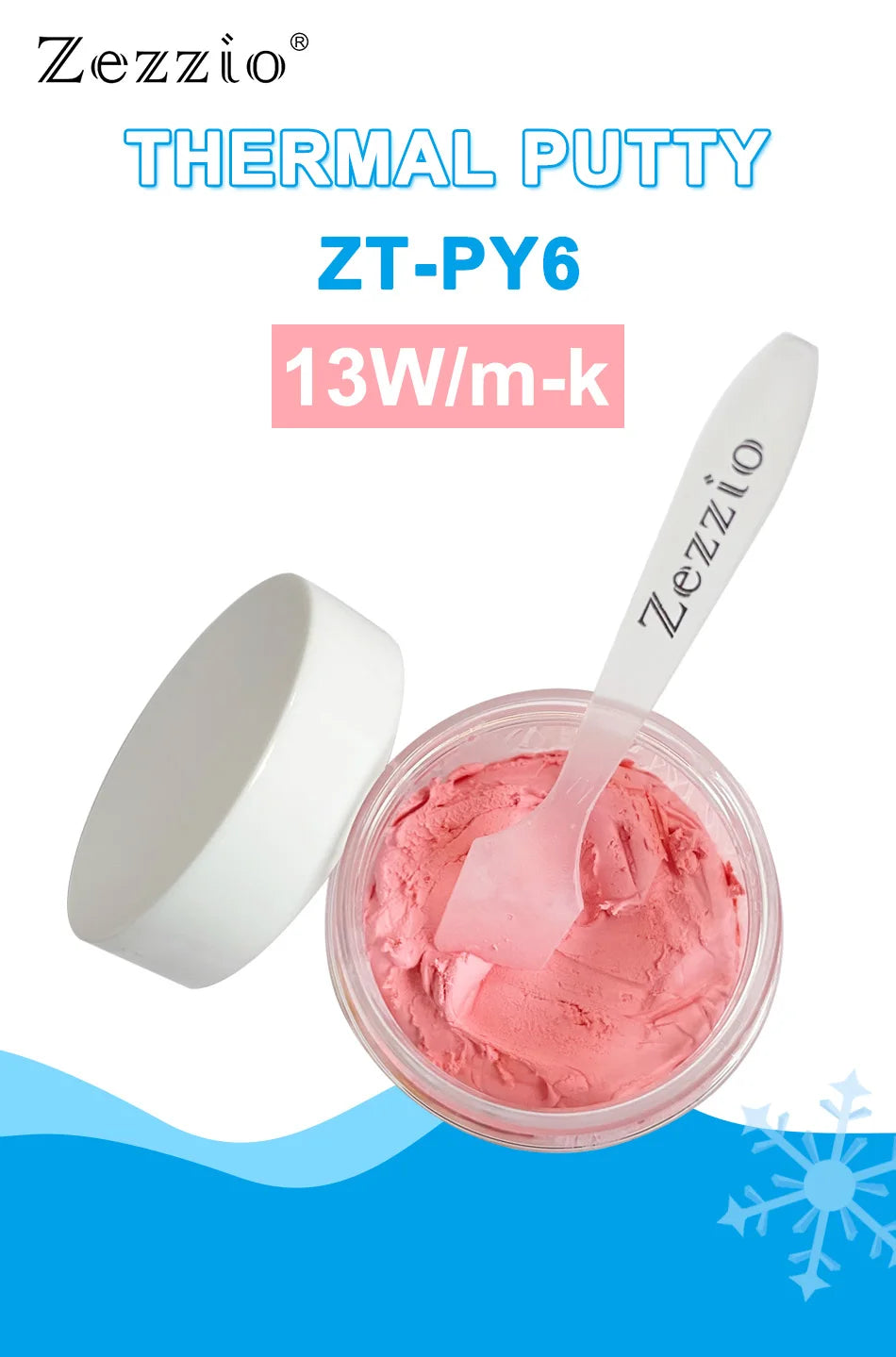 Zezzio ZT-PY6 Thermal Putty 13W/m-k High Performance Heat Blocking Putty For VGA GPU IC Processor Rapid Cooling