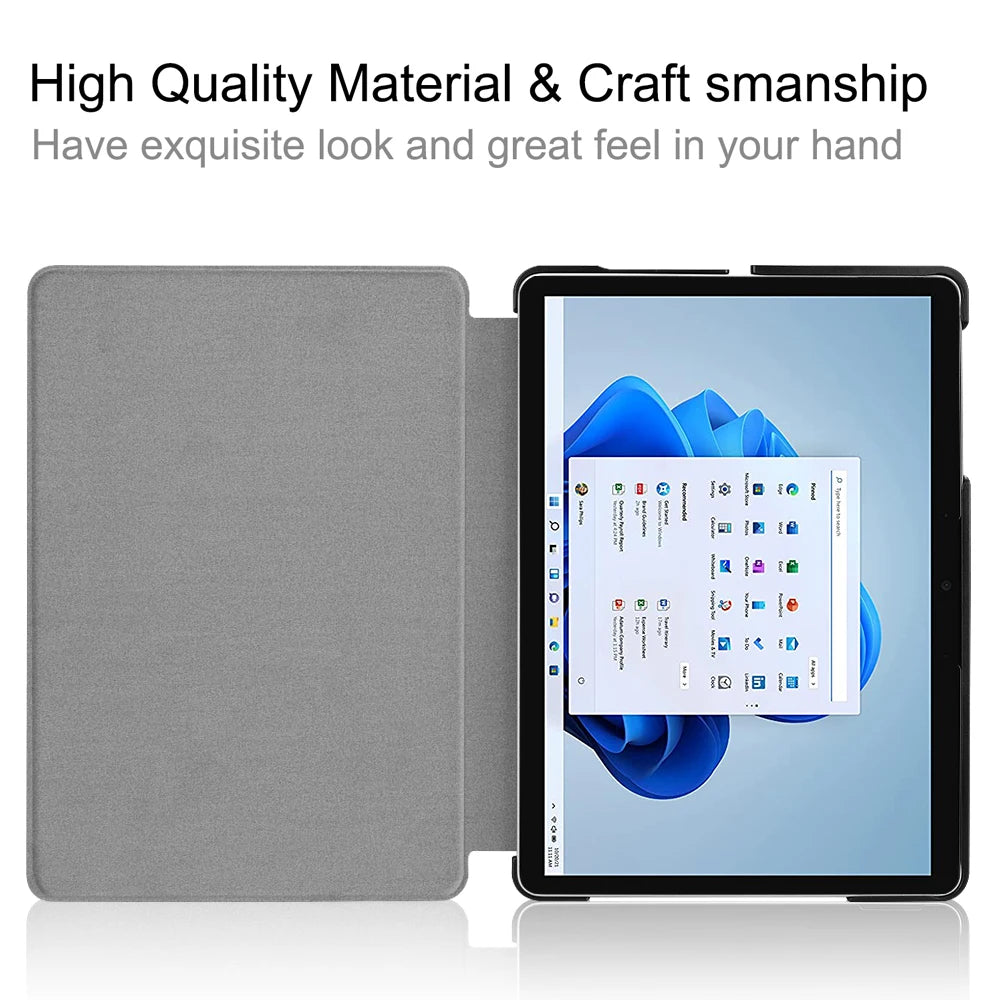 Smart Tablet Case Universal for Microsoft Surface Go 1 2 3 4 10.5 inch Filp Stand Cover Luxury PU Leather Auto Sleep Cute Funda