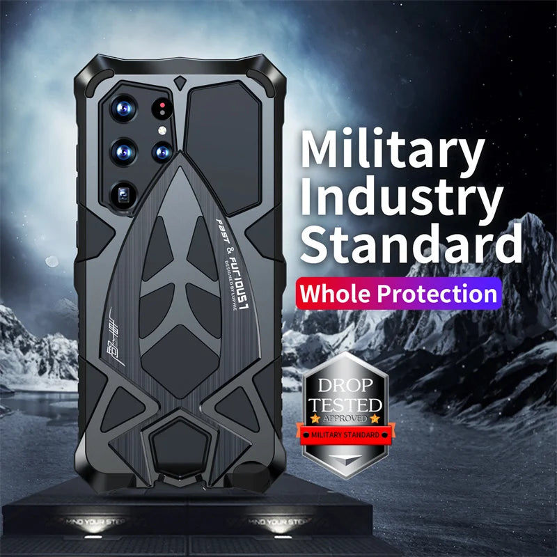 Armor Military Shockproof Rubber Full Rugged Cover For Samsung Galaxy S23 S25 Ultra Original Metal Case S22 S24 Ultra S25 Shell