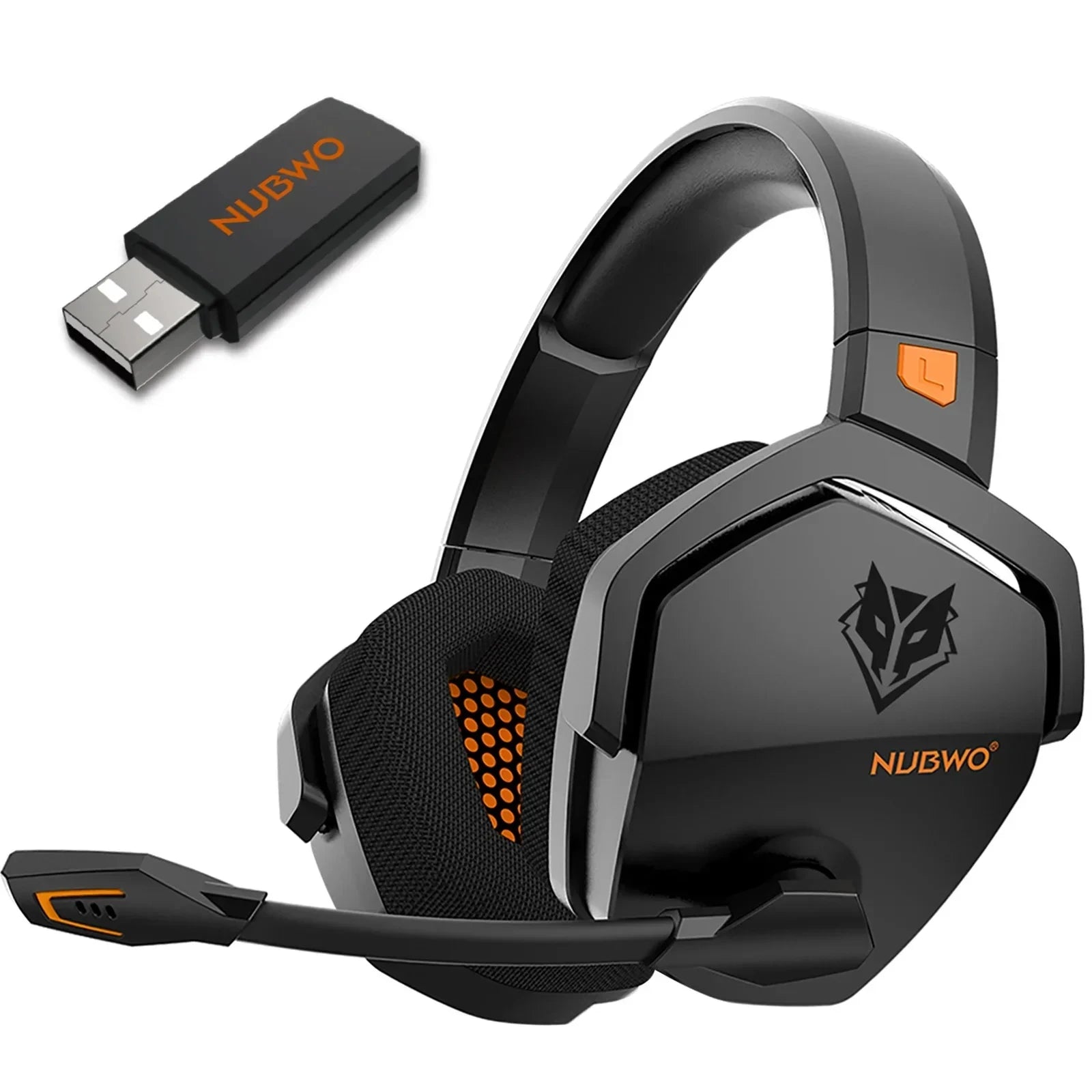 NUBWO G06 Wireless Gaming Headset – 2.4G & Bluetooth Headphones with Mic, 5ms Low Latency, 7.1 Surround Sound for PC, PS4 & PS5.