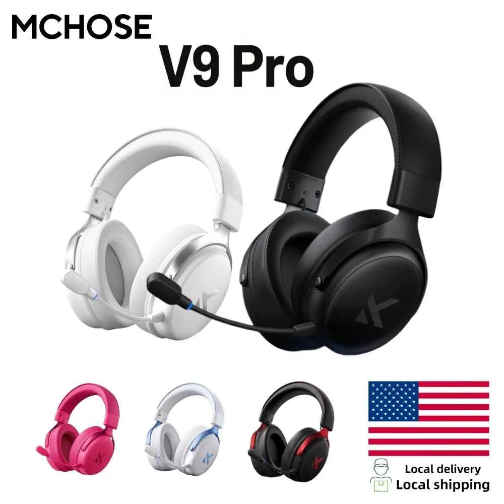 MCHOSE V9 Pro Wireless Gaming Headset 7.1Surround Sound Headphones Noise Canceling Mic Low Latency Lightweight for PS5 PC SWITCH