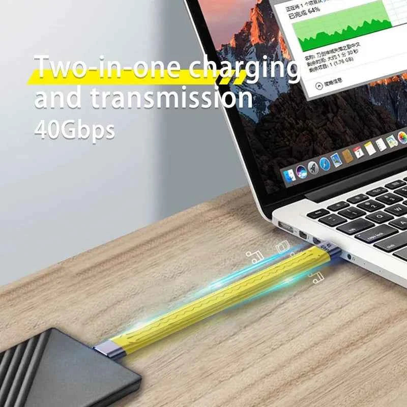 5A Fast Charging Short Cable PD 100W USB C to Type C Cable 40Gbps Data Cable Thunderbolt 3 4K@60Hz Cable For Laptop Cellphone