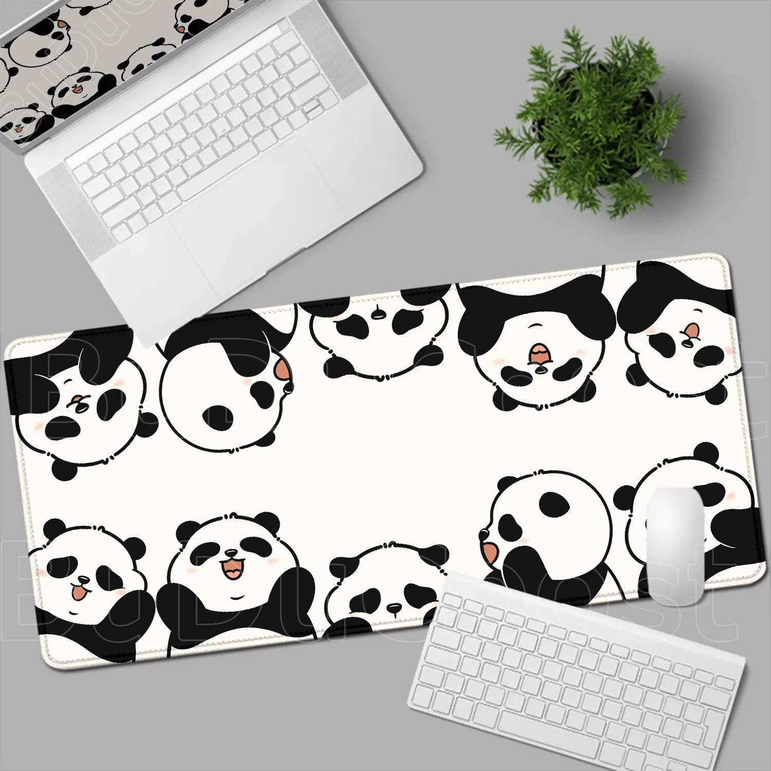 HD Printing Kawaii Anime Panda Mouse Pad Large Computer Office PC Game Table Mats XXL Gaming Keyboard Pad Cute Animals Desk Pads