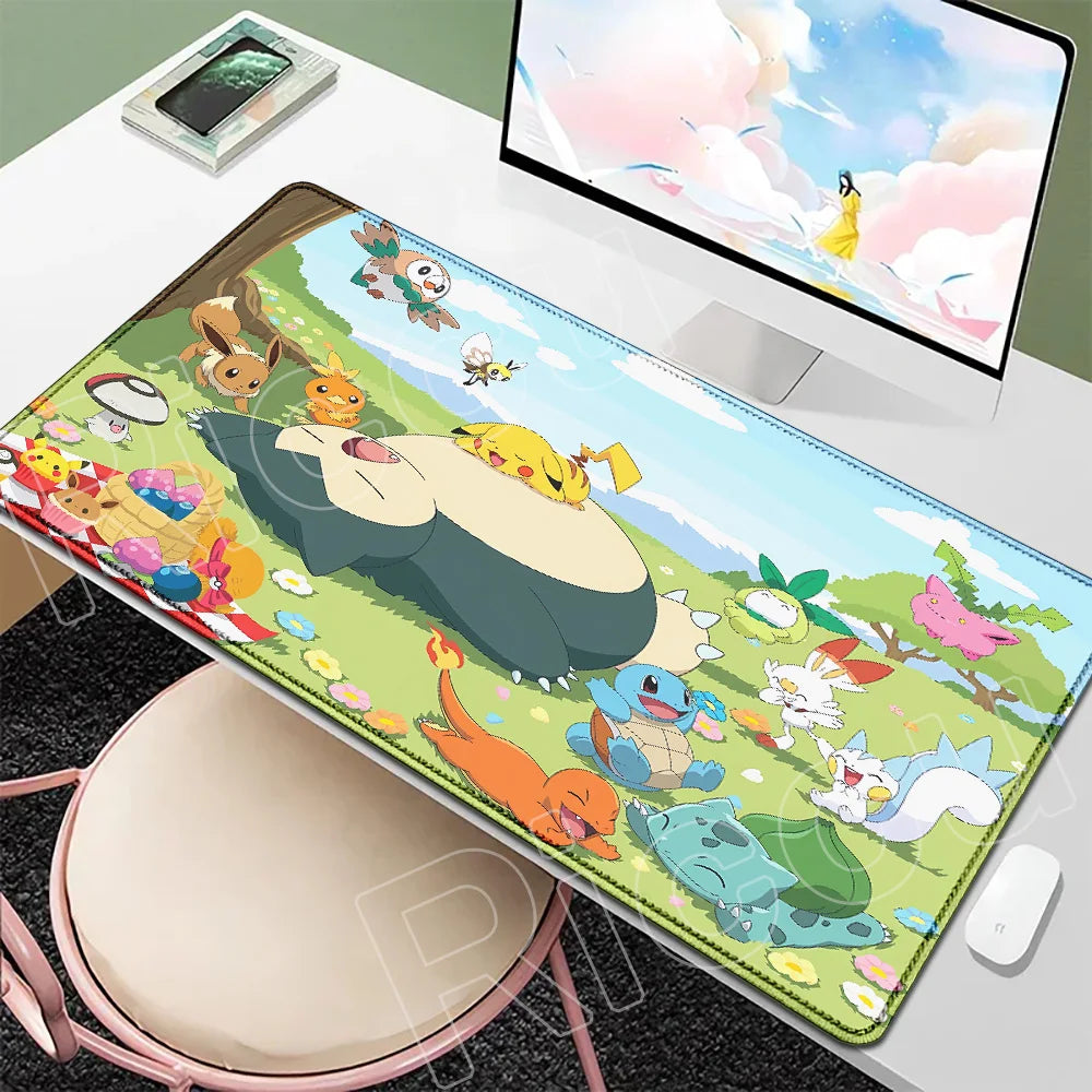 P-Pokemons Sylveon Eevee Mousepad Mouse Pad Large Gamer XXL Pc Keyboard Desk Mouse Mat Carpet Rubber Tapis Souris Gaming Notbook