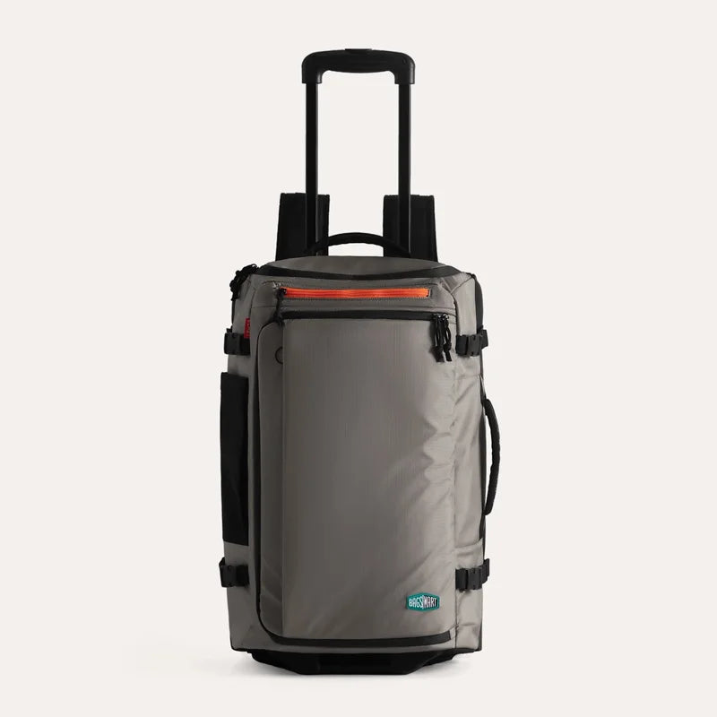 BAGSMART 15.6“ Laptop Backpack with Wheels Large Capacity Vacuum Compression Bag Multi-pocket Men's Business Rolling Backpack