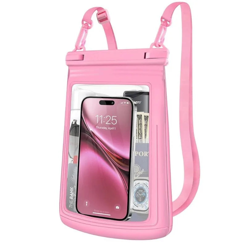 HAISSKY Large Mobile Phone Waterproof Pouch For iPhone 17 16 Pro Max 17 Air 16E 15 Plus Swim Travel Beach Bags With Seal Stripe