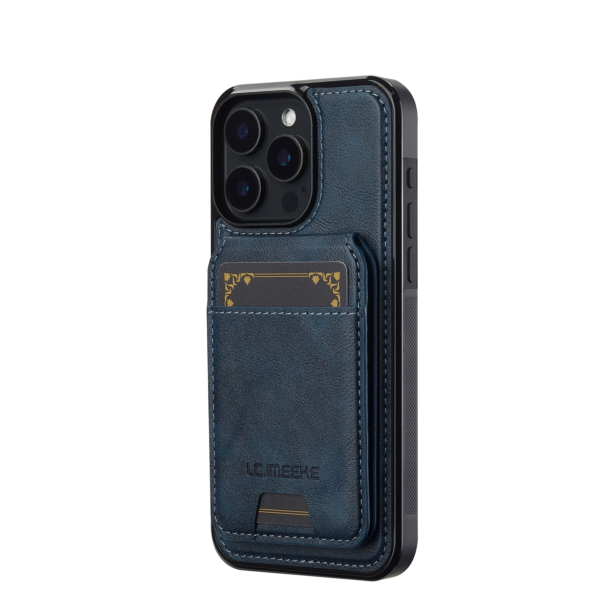 2 in 1 Detachable Leather iPhone Case with Card Pocket - Magnetic Cover for iPhone 17 pro Max 17 Air 15 14 13 12 11 pro Max