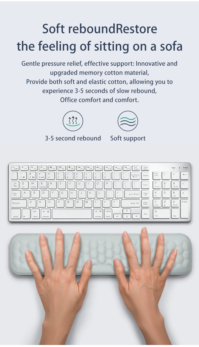 Keyboard Pad Mousepad Ergonomic Keyboard Mouse Wrist Rest Office Typing Protection Relax Wrist Memory Mouse Pad Computer Laptops