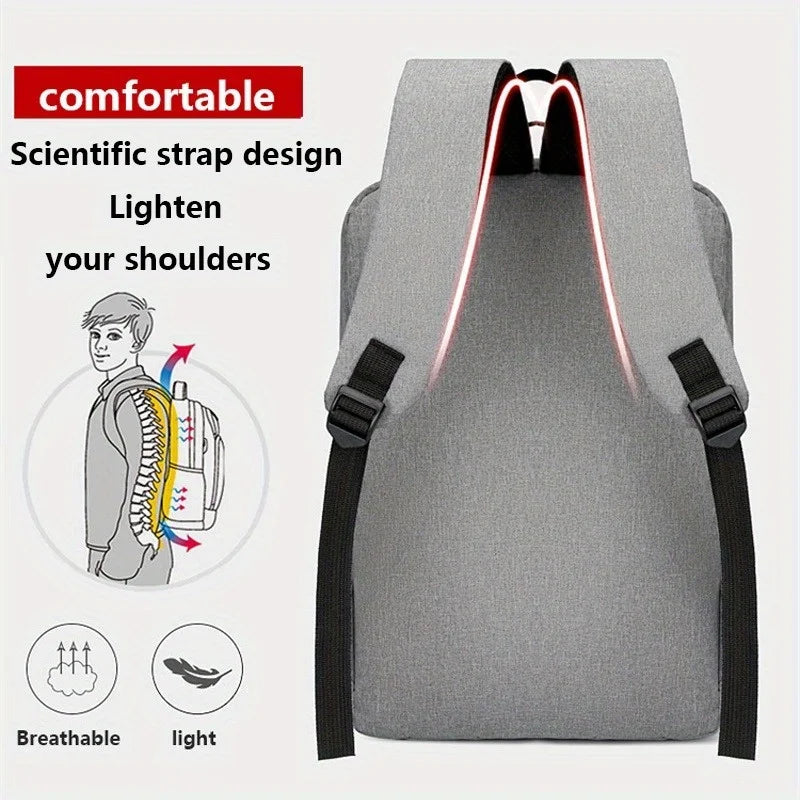 Man Travel Backpack Laptop Backpack with Charging Port Oxford Cloth Backpack Casual Daypacks Large Capacity Backpack