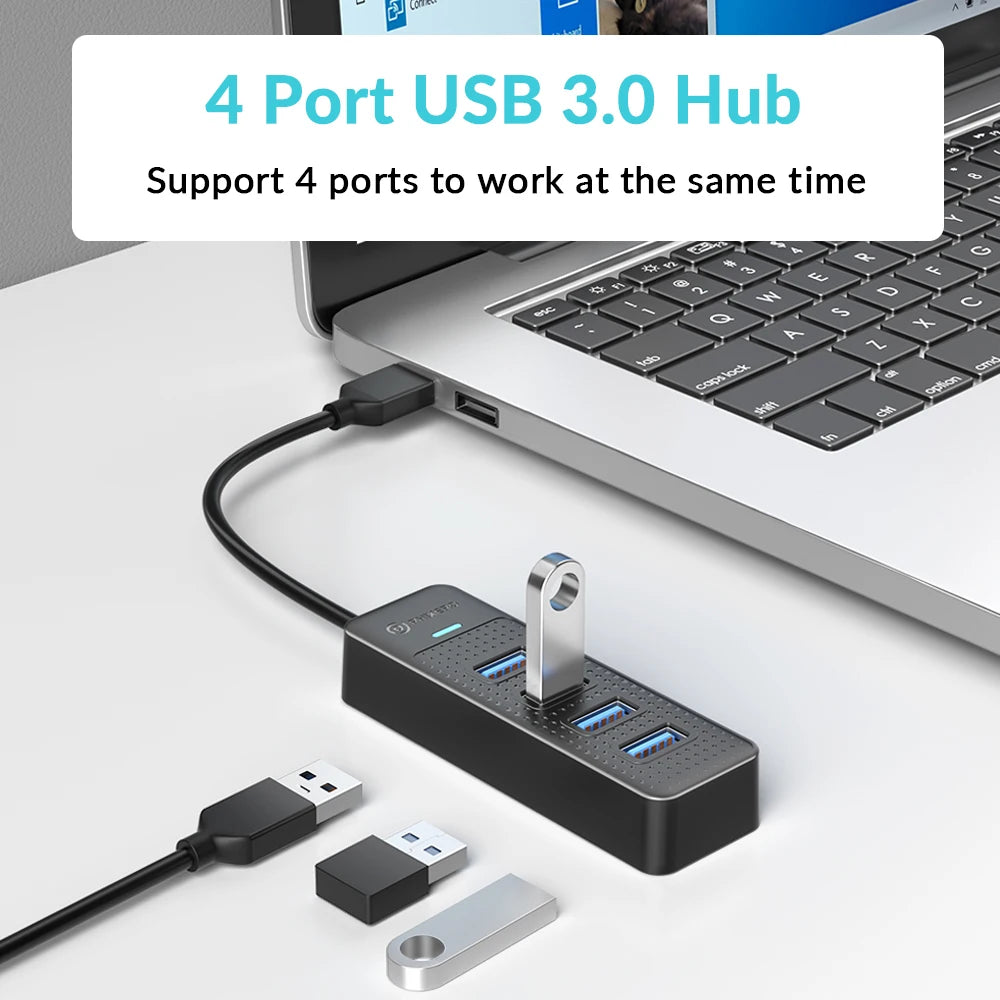 PHIXERO 4 Ports USB 3.0 HUB High Speed Type C Splitter 5Gbps For PC Computer Accessories Multiport USB Hub Adapter for Laptop