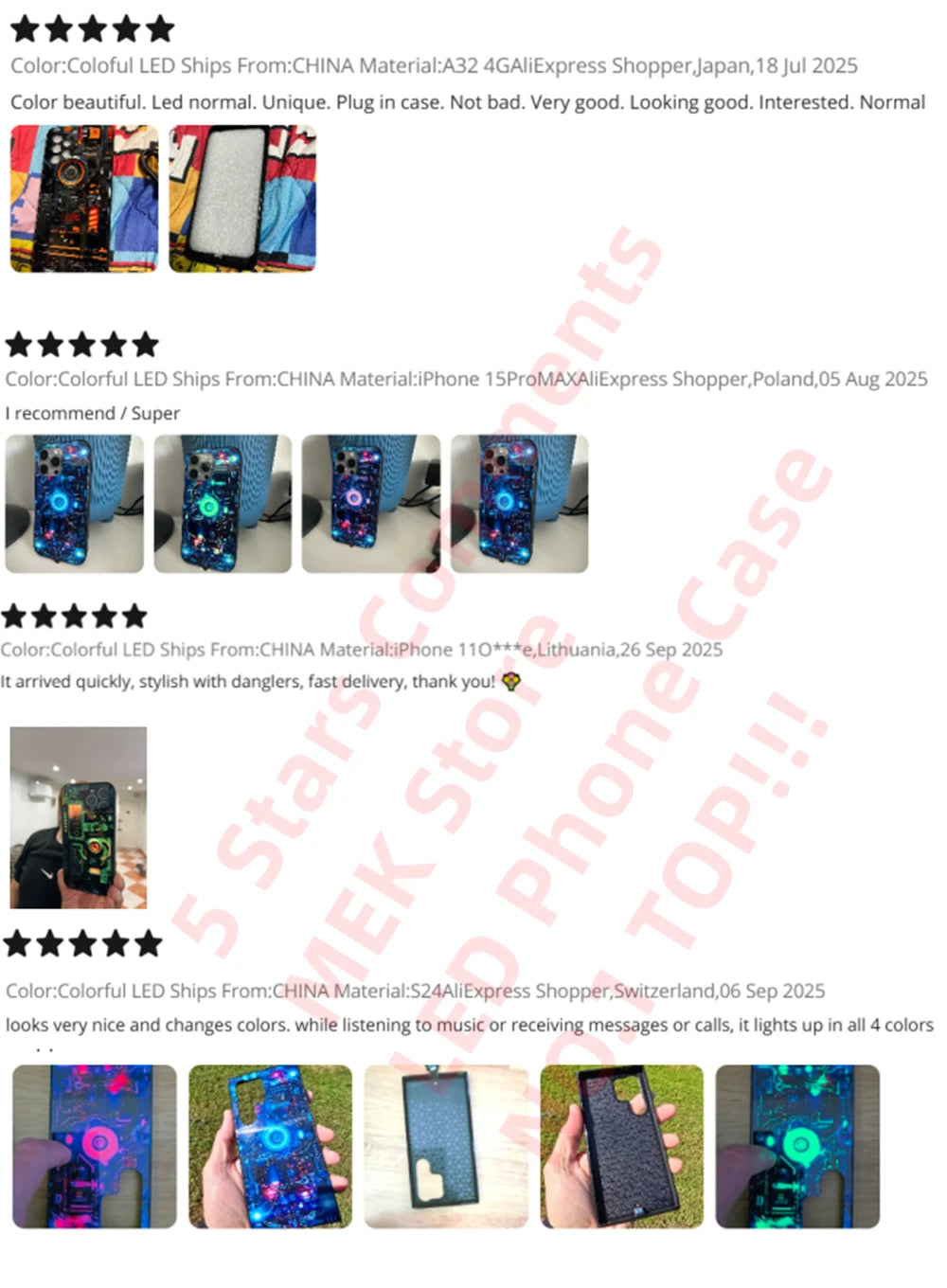 Luxury Blue Chip Pattern Luminous Glass LED Call Light Up Flash Phone Case Cover For iPhone Air 17 16 E 15 14 13 12 Pro Max Plus