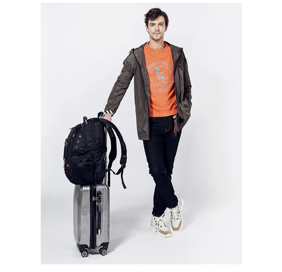 BANGE Large Multi-Function 40L Laptop Backpack 17 Inch Durable Travel Backpack School Bag For Teenagers with USB Recharging Port