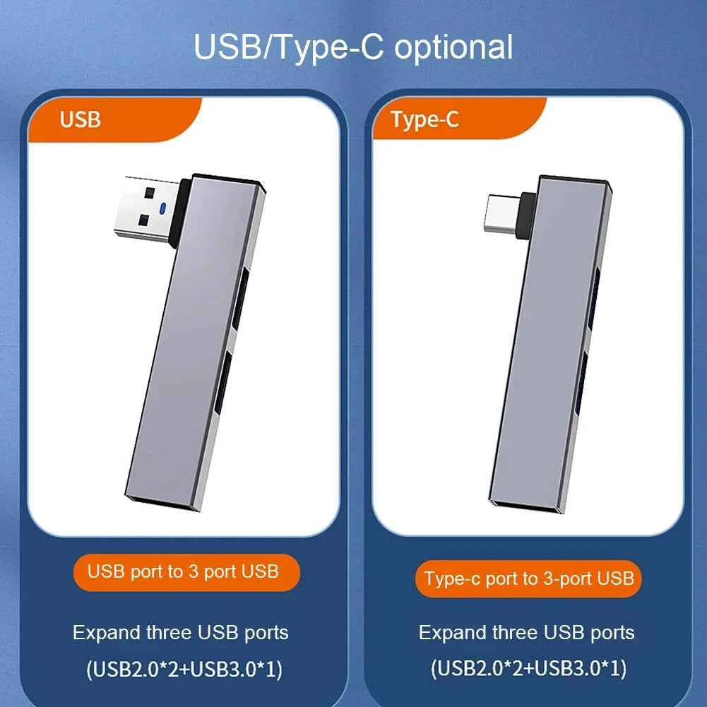 3 in 1 USB Docking Station OTG USB 3.0/Type-C 3.0 To 3 USB USB HUB Type C HUB Speed 5.0Gbps 3 Port for PC Computer Laptop