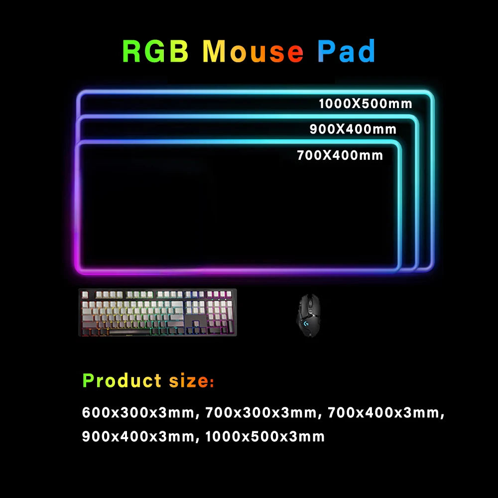 Super Farmer S-STARDEW VALLEY Mouse Pad Anime Gaming Mouse Pad LED Table Pads Backlit Rubber Desktop XXL Mousepad RGB Desk Mats