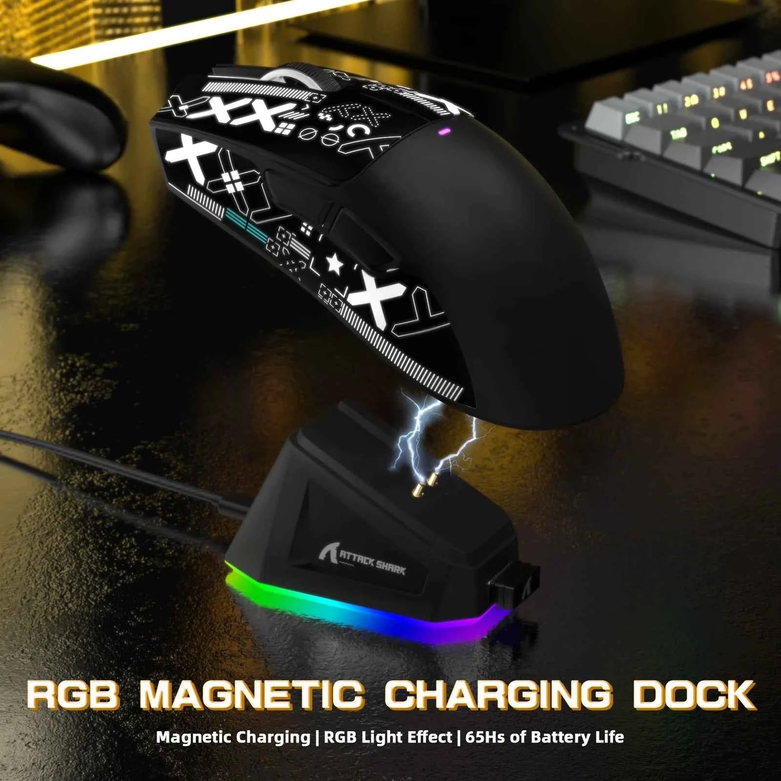 X11&X60HE Mechanical Wireless Gaming Combo,Rapid Trigger 8K Keyboard,59g Ultra-Light Mouse with Charging Dock, 22KDPI,PAW3311