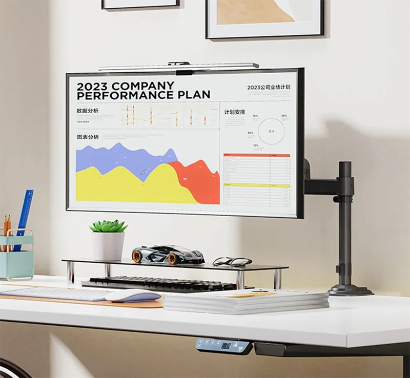 NB H100 Gas Spring 17-30' LCD LED Monitor Holder Arm Full Motion Desktop Ergonomic Monitor TV Mount Bracket Load 2-9 Kgs