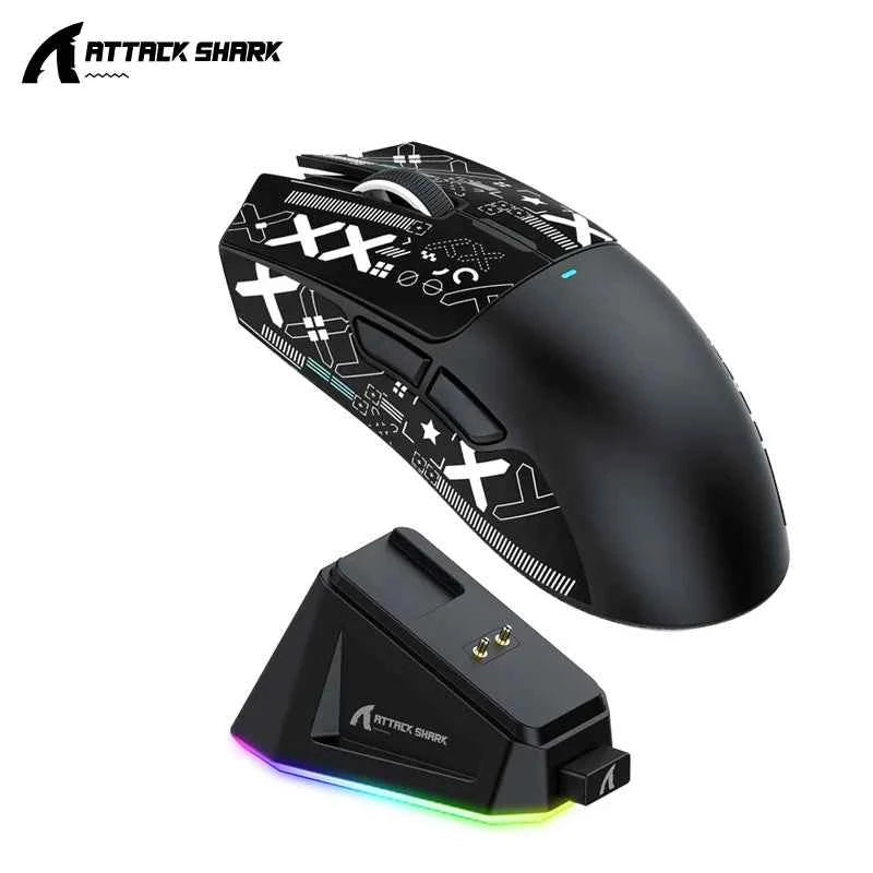 X11 Attack Shark Gaming Mouse Wireless 1K Hz PAW3311 Macro Magnetic RGB Docking Charger for Gaming