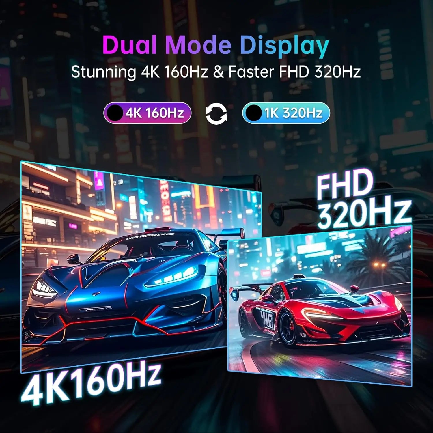 KTC 27 Inch 4K Gaming Monitor, Dual Mode UHD 160Hz & FHD 320Hz, Fast IPS, HDR400 90W Type-C, HDMI 2.1 & DP 1.4 H27P6