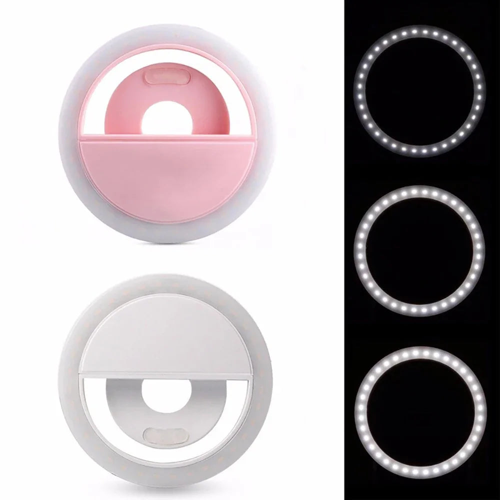 LED Selfie Ring Light for Mobile Phone Lens Selfie Light for IPhone, Samsung, Xiaomi, POCO Mobile Phone Portable Selfie Light
