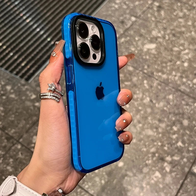 Luxury Transparent Case For iPhone 15 14 13 12 11 Pro Max 7 8 Plus X Xs Max XR Shockproof Clear Soft TPU Cover