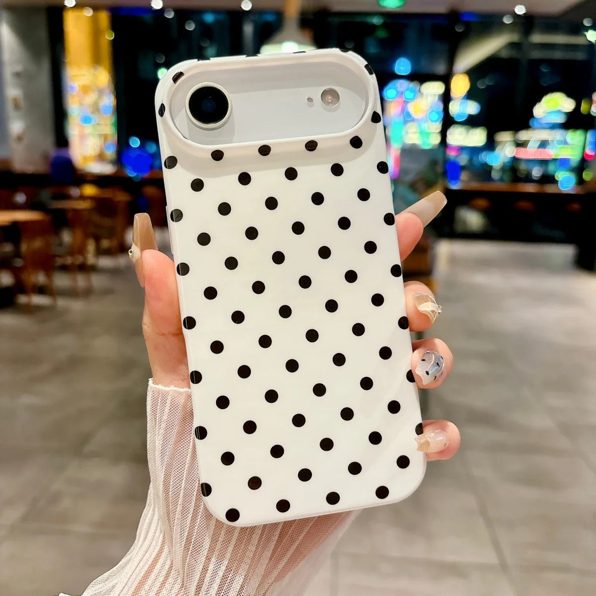 Korea Colorful Polka Dot Pattern Phone Case For iPhone 17 Air 16 15 14 13 Pro Max Circular Wave Point Shockproof Bumper Cover