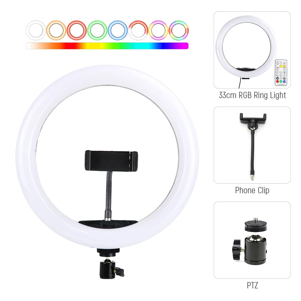 10 13 Inch Ring Light Dimmable Selfie Lamp Pptional Tripod Photographic Lighting Studio Video Lights For Live Make Up Youtube