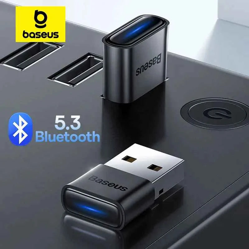 Baseus USB Bluetooth Adapter Dongle, Bluetooth 5.3 for PC Laptop Wireless Speaker Audio Receiver USB Transmitter